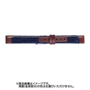 FIFGC020DBFL14 [FIF時計バンド 岡山デニム＆ヌメ革 管幅14ミリ 美錠幅12ミリ インディゴ（ヌメ革ブラウン ステッチキャメル）クリップタイプ]