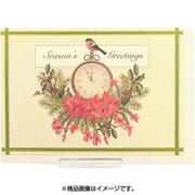 限定 クラシッククリスマスカード 時計と鳥 XCD-253