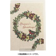 限定 クラシッククリスマスカード クラシックリースと鳥 XCD-254