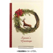 限定 クラシッククリスマスカード リースと鹿 XCD-257