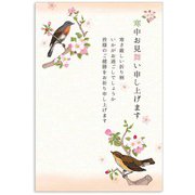 限定 寒中はがき 小枝の小鳥 KPC-005
