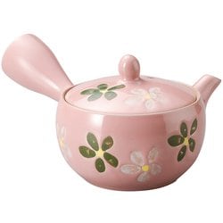 さわやか網 急須 ピンク二色花 141355