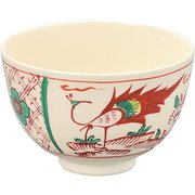 瀬戸焼 仁清間取鳳凰 抹茶碗 142154