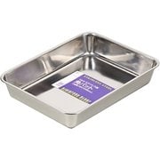 18-8ステンレス製角バット10枚取350×265mm H-7502