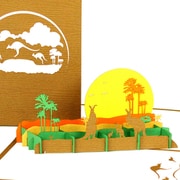 3Dギフトカード AN_15 PK: 01 Zoo カンガルー