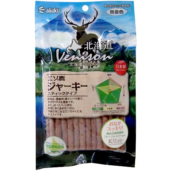 北海道ベニスン エゾ鹿ジャーキースティック 150g 犬用おやつ