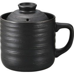 電子レンジ専用炊飯陶器 楽炊御膳1合用(黒) T-01B