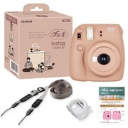 mini8 プラス ココア 純正ショルダーストラップ付 チェキカメラ INS MINI 8PLUS COCOA