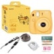 mini8 プラス ハニー 純正ショルダーストラップ付 チェキカメラ INS MINI 8PLUS HONEY