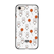 ガラスハイブリッドケース パターン iPhone 8 / iPhone 7 BT21_RJ [iPhone用ケース]
