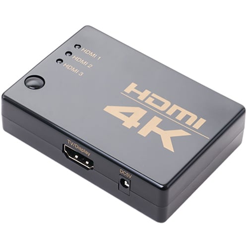 HDS-4K03 [4K解像度対応 HDMI切替器 3入力1出力 HDMIケーブル付属タイプ]