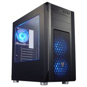FSP ATX/MicroATX対応ミドルタワー PCケース 5.25ODDx2 3.5HDDx2 2.5SSDx2 Blue LED FANx1 CMT230 CMT230