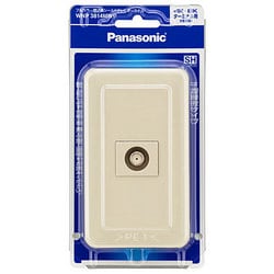 フルカラー埋込高シールドテレビターミナル（電流通過形）（10～3224MHz）（モダンプレート付）（ミルキーホワイト）/P WNP3814MWP