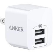 A2620121 [USB急速充電器 Anker PowerPort mini PowerIQ搭載 12W USB-A×2ポート 可動プラグ採用 ホワイト]