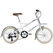 ミニベロ 370mm(150~165cm) 20インチ 外装7段変速 SHIMANO TOURNEY EASEL 7.0(370)(AI) LG WHITE