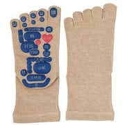 つぼマップ 5本指 22-25cm ベージュ