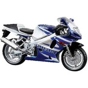 BUR51008 1/18 スズキ GSX-R750 ホワイト/ブルー [ダイキャストミニカー]