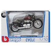BUR51067 1/18 トライアンフ ボンネビル ボバー ﾎﾞﾊﾞｰ レッド/ブラック [ダイキャストミニカー]
