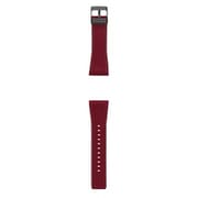 W1BZZ80010 [スムースレザー・カーマインレッドステッチ入り 金具ブラック(バンドのみ)]