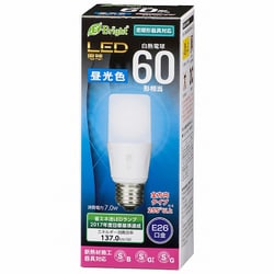 IS21 LED電球 T形 全方向タイプ 60形相当E26 昼光色 密閉器具対応 断熱材施工器具対応 LDT7D-G