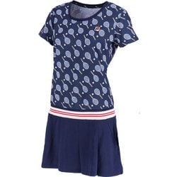 FILA - 美品  FILA  フィラ テニス  ワンピース  ネイビー Ｌ FILA テニスワンピースLサイズ ネイビー - メルカリ