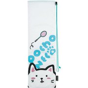 NBR02 [バドミントン ぽちゃ猫 ラケットケース バドミントン用 シロ]