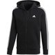BUN16 [フィットネス メンズ M ESSENTIALS 3ストライプス スウェットフルジップパーカー(裏起毛) BLK/WHT J2XO]