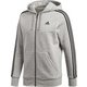 BUN16 [フィットネス メンズ M ESSENTIALS 3ストライプス スウェットフルジップパーカー(裏起毛) Mグレイヘザー/BL J/XO]