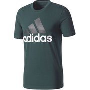 BVC61 [フィットネス メンズ M ESSENTIALS リニアロゴ 半袖Tシャツ GRNナイトF17 J/O]