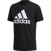 BVC61 [フィットネス メンズ M ESSENTIALS リニアロゴ 半袖Tシャツ BLK/WHT J2XO]