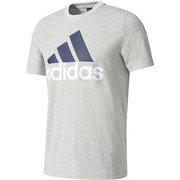 BVC61 [フィットネス メンズ M ESSENTIALS リニアロゴ 半袖Tシャツ Mグレイヘザー J2XO]