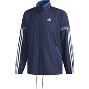 FKJ76 [フィットネス メンズ M ESSENTIALS レトロスポーツ ウインドブレーカージャケット(裏起毛) COLNVY/WHT J/O]