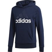 BVC41 [フィットネス メンズ M ESSENTIALS リニアロゴ スウェットプルオーバーパーカー(裏毛) COLNVY/WHT J/S]