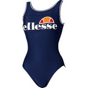 ES37290 [水泳 レディース フィットネス用水着 ワンピース ネイビーフ L]