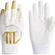 ETY50 [野球 男女兼用・ジュニア 5T バッティンググラブ 両手用 WHT/GLDメット S]