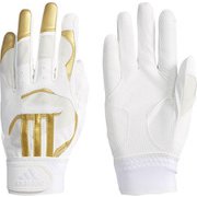 ETY50 [野球 男女兼用・ジュニア 5T バッティンググラブ 両手用 WHT/GLDメット XS]