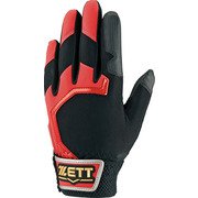 BG117J [野球 ジュニア 野球・ソフトボール用バッティンググラブ(守備兼用) グランドメイト 片手用 レッド/ブラック LHJF]
