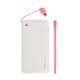 モバイルバッテリー Apple Lightningコネクター専用 FRUEL フルーエル MFi取得ライトニングケーブル内蔵モバイル充電器5000mAh ホワイト/ホットピンク