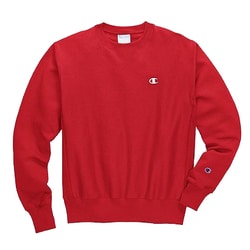 champion reverse weave crew red