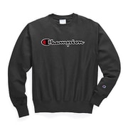 GF70 Y07470 BKC Black M Life Men's Reverse Weave Crew Chenille Script Logo [スウェットトレーナー メンズ M]