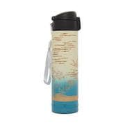 山中塗ステンレスボトル 富士 白×水色 ワンタッチ式/260ml
