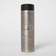山中塗ステンレスボトル 江戸古地図 シルバー スクリュー/480ml