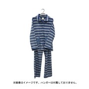 レディース フランネル ベーシックパジャマ ボーダー ブルー LR510942