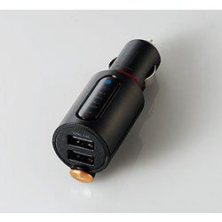 FMトランスミッター Bluetooth USB2ポート付 3.4A おまかせ充電 重低音モード付 4チャンネル ブラック LAT-FMBTB04BK
