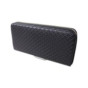 黒 合皮格子型押しRF長財布 RWSP-143BK