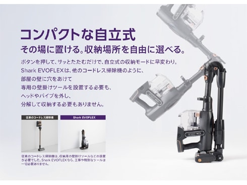 Dyson - シャーク 充電式コードレスクリーナー EVOFLEX S30の+