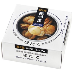 缶つま 北海道ほたて 燻製油漬け F3号缶 [缶詰]
