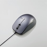 BlueLED 有線マウス 静音 3ボタン 2000dpi対応 サイドラバー付き ブラック M-BL27UBSBK