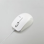BlueLED 有線マウス 3ボタン 2000dpi対応 サイドラバー付き ホワイト M-BL27UBWH