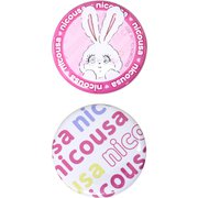 NIU0029Z-A nicousa 缶バッジセットA（モモル＆ロゴマーク） [キャラクターグッズ]